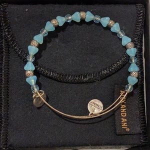 Alex and Ani Blue beaded bangle